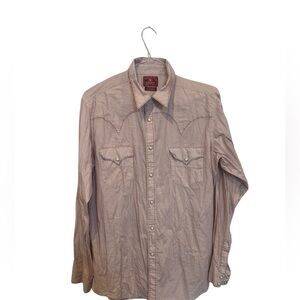 Lucky Brand Men’s Button-Down Shirt in Light Red Check
